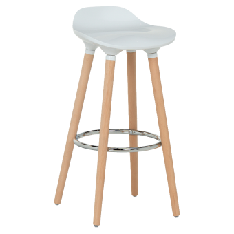 Бар стол LARSA - бял