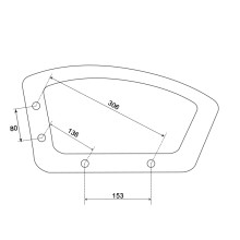 Подлакътник за офис стол 6075 - десен