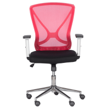 Работен офис стол Carmen 7049 - червен - черен