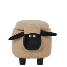 Детска табуретка с ракла - тъмно бежова овца Детска табуретка с ракла - тъмно бежова овца