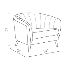 Кресло GRETA - жълт HLR Кресло GRETA - жълт HLR