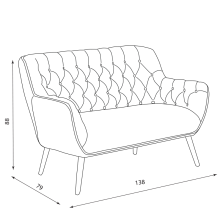 Двуместно канапе BERGEN - бежов SJ Двуместно канапе BERGEN - бежов SJ