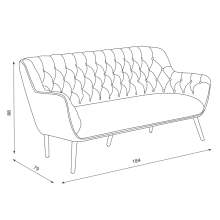 Триместно канапе BERGEN - син SJ Триместно канапе BERGEN - син SJ