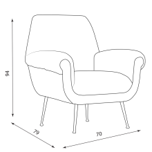 Кресло HILDA - сив V