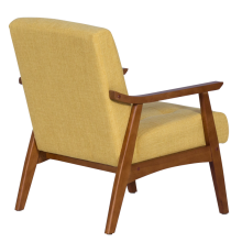 Кресло LEO - орех - жълт