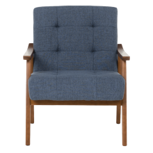 Кресло LEO - орех - син