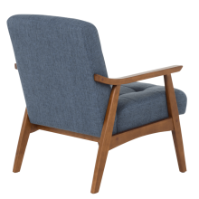 Кресло LEO - орех - син