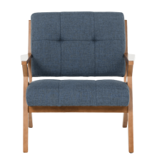 Кресло LUCAS - орех - син