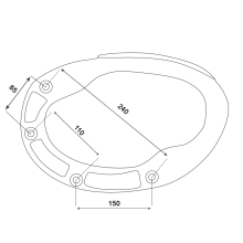 Подлакътник за офис стол 7506 - ляв Подлакътник за офис стол 7506 - ляв