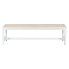 Пейка за съблекалня Carmen 150-1 - 150x40.5x42.5 см - бяла