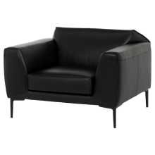 Кожен фотьойл RONDE LUX -1 - черен