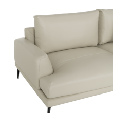 Кожен диван - тройка GRASTEN LUX  - бежов