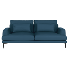 Кожен диван - тройка GRASTEN LUX  - син