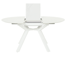 Разтегателна трапезна маса BOSTON - бяла