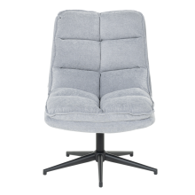 Кресло с табуретка JANET - светлосиво