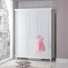 Трикрилен детски гардероб NIL - бял Трикрилен детски гардероб NIL - бял