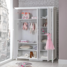 Трикрилен детски гардероб NIL - бял Трикрилен детски гардероб NIL - бял