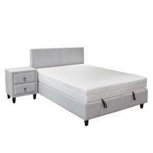 Тапицирана спалня с матрак GRASSE 160 x 200 - сив 102