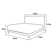 Тапицирана спалня с матрак COOL WOOL 160 x 200 - бежов 3