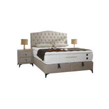 Тапицирана спалня с матрак COOL WOOL 160 x 200 - бежов 3