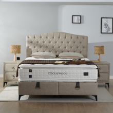 Тапицирана спалня с матрак COOL WOOL 180 x 200 - бежов 3