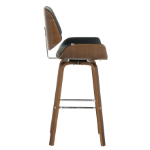 Бар стол Carmen 4027 - орех / черен