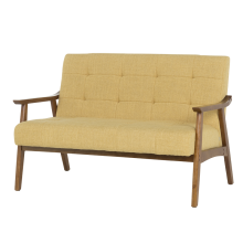 Двуместно канапе PABLO - орех / жълто