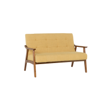Двуместно канапе PABLO - орех / жълто