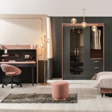 Трикрилен детски гардероб VALENCIA Трикрилен детски гардероб VALENCIA