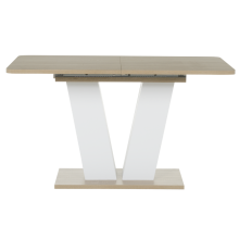 Разтегателна трапезна маса VEGAS T - дъб сонома / бял