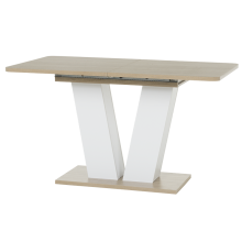 Разтегателна трапезна маса VEGAS T - дъб сонома / бял