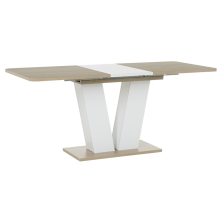 Разтегателна трапезна маса VEGAS T - дъб сонома / бял