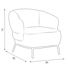 Кресло AURORA - камък BE