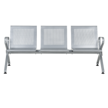 Посетителска пейка с 3 места Carmen CR-1039-3 - сребърна