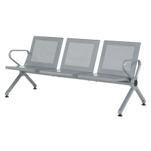 Посетителска пейка с 3 места Carmen CR-1039-3 - сребърна