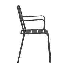 Метален градински стол ZAMFARA - черен