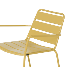 Метален градински стол SAKI - жълт