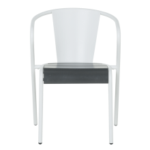 Метален градински стол KADUNA - бял