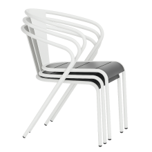 Метален градински стол KADUNA - бял