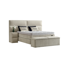 Тапицирана спалня с матрак PUZZLE 160 x 200 - крем 01