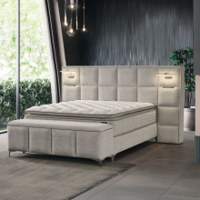 Тапицирана спалня с матрак I SLEEP 160 х 200 - шампанско 318