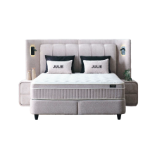 Тапицирана спалня с матрак JULIE 160 x 200 - Перла SY