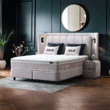Тапицирана спалня с матрак JULIE 160 x 200 - Перла SY