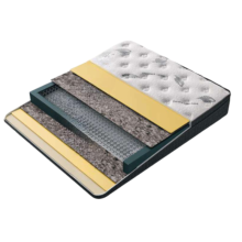 Тапицирана спалня с матрак COTTON 140 x 200 - графит 501