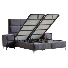 Тапицирана спалня с матрак BELLA 160 x 200 - графит 29