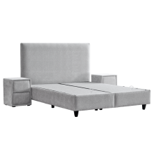 Тапицирана спалня с матрак COMO 160 x 200 - сребърен AN Тапицирана спалня с матрак COMO 160 x 200 - сребърен AN