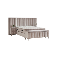 Тапицирана спалня с матрак MOONLIGHT 160 x 200 - бежов 03 Тапицирана спалня с матрак MOONLIGHT 160 x 200 - бежов 03