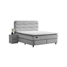 Тапицирана спалня с матрак WAVE 160 x 200 - светлосив 25