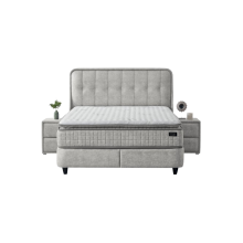 Тапицирана спалня с матрак PICASSO 160 x 200 - бежов 626