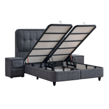 Тапицирана спалня с матрак PICASSO 160 x 200 - графит 501